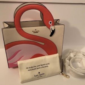 Kate Spade Flamingo leather handbag